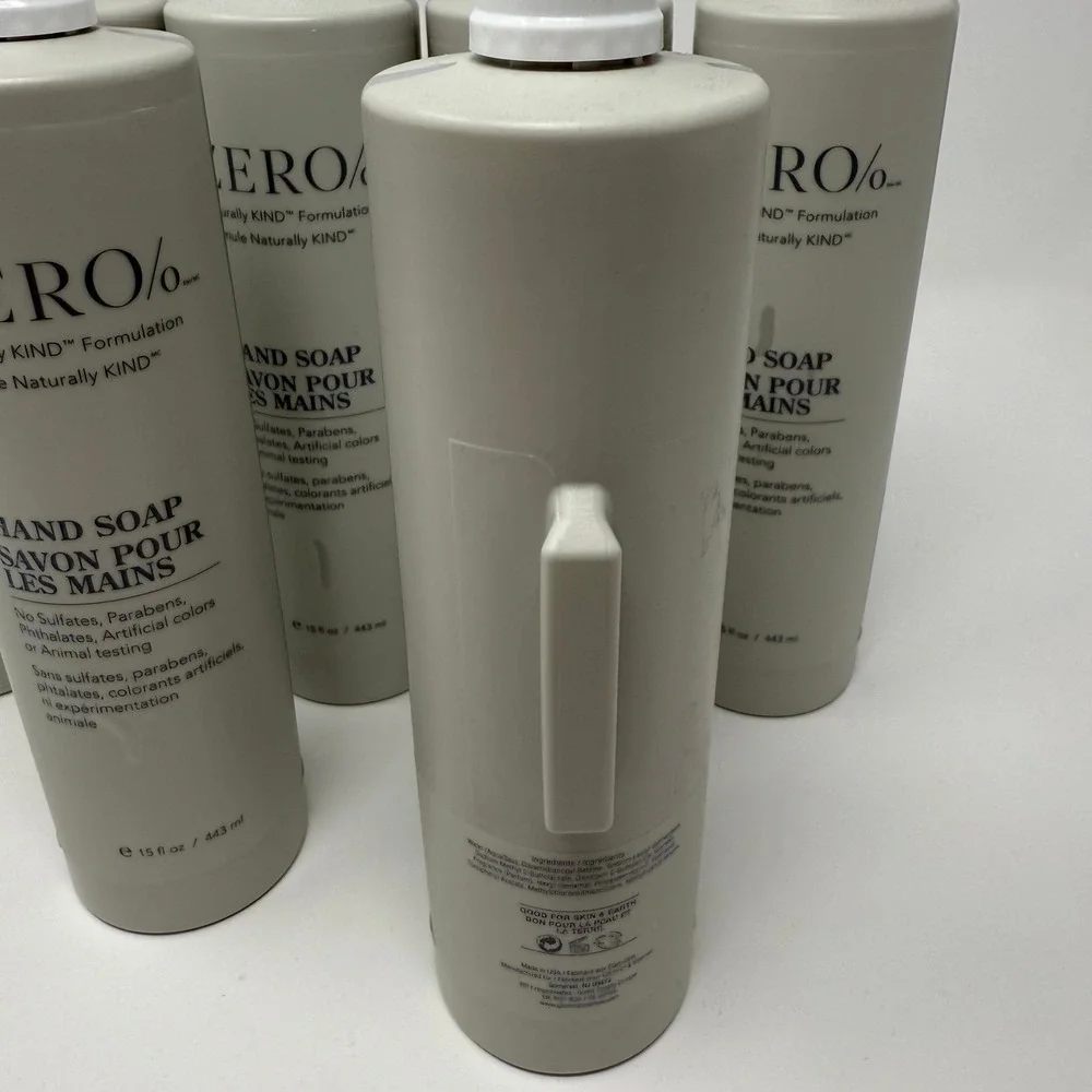 NEW | 7 Pack‎ | Zero% by Gilchrist & Soames Hand Soap 15 fl oz | Naturally Kind